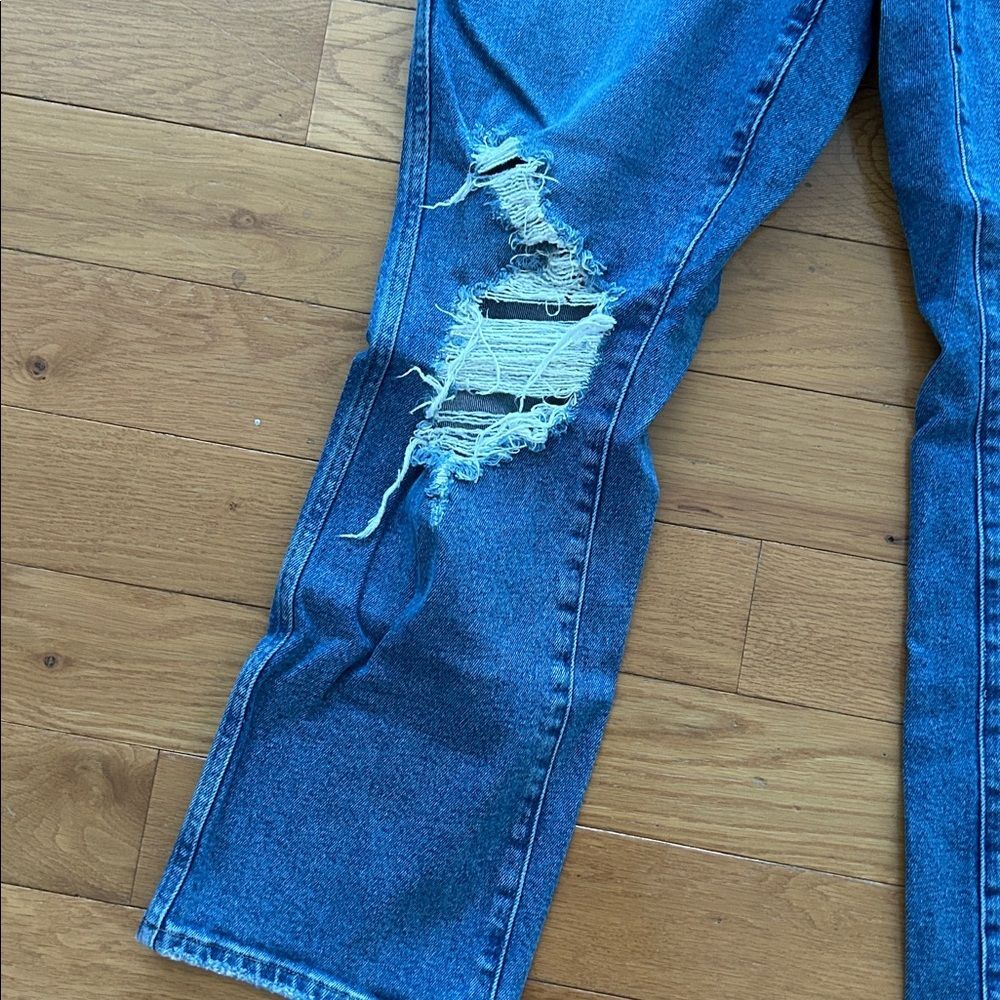 Good American Good Curve Straight Leg Distressed Jeans Women’s Size 15 - Picture 9 of 11